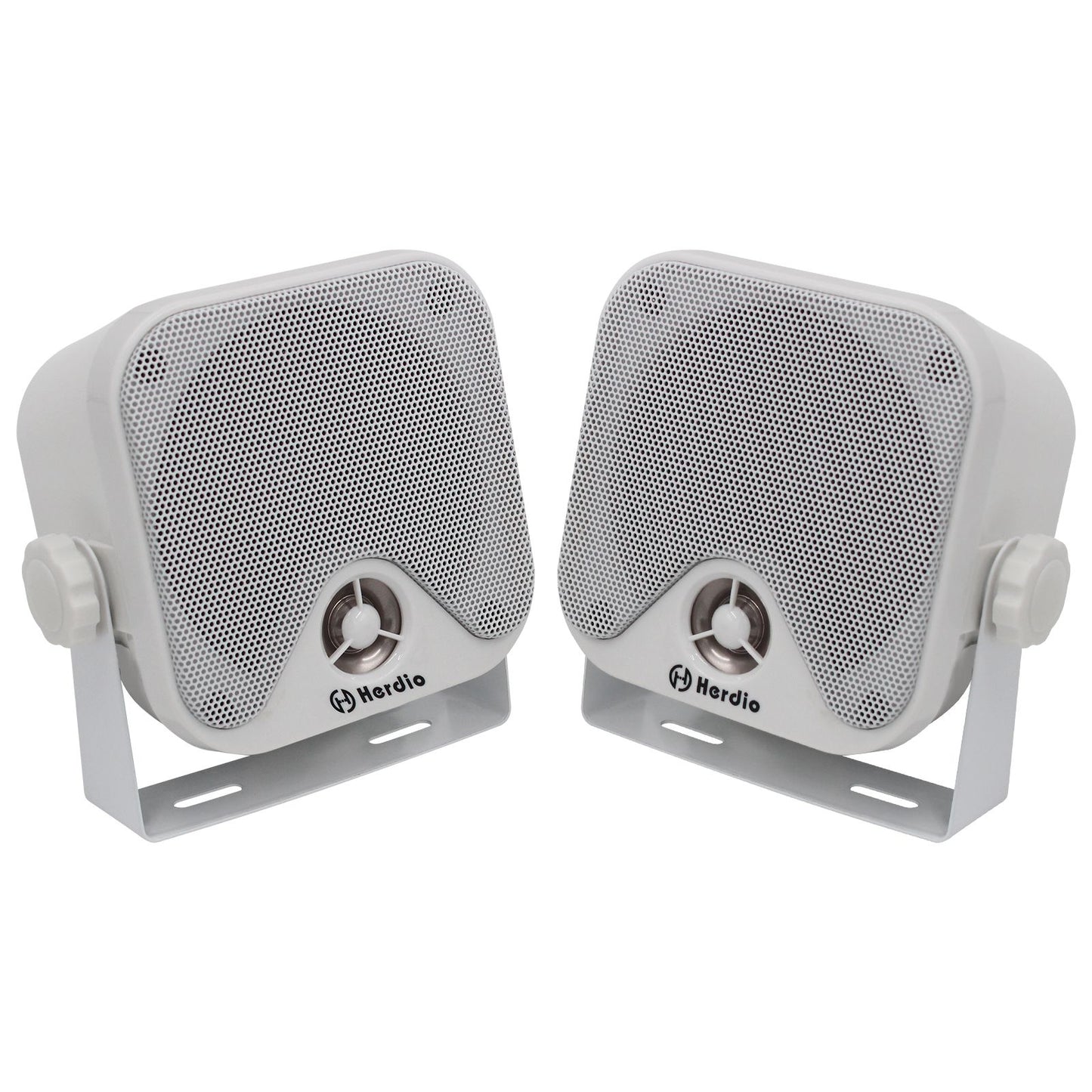 Alto-falantes Bluetooth marinhos à prova d'água Herdio 4" 100W para serviço pesado, montados em superfície para trailer, minicarregadeira, quadriciclo, UTV, RZR, carrinho de golfe