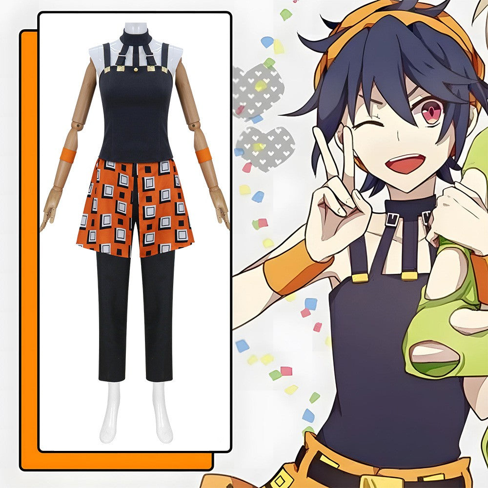 Narancia Ghirga Cosplay Anime Aero Smith Costume Wig