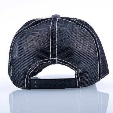 Boné Unissex Fashion com Bordado de Lobo e Ossos Hip Hop Chapéus de Beisebol de Malha Respirável Masculino Feminino Casquette Boné de Caminhoneiro de Verão Gorras
