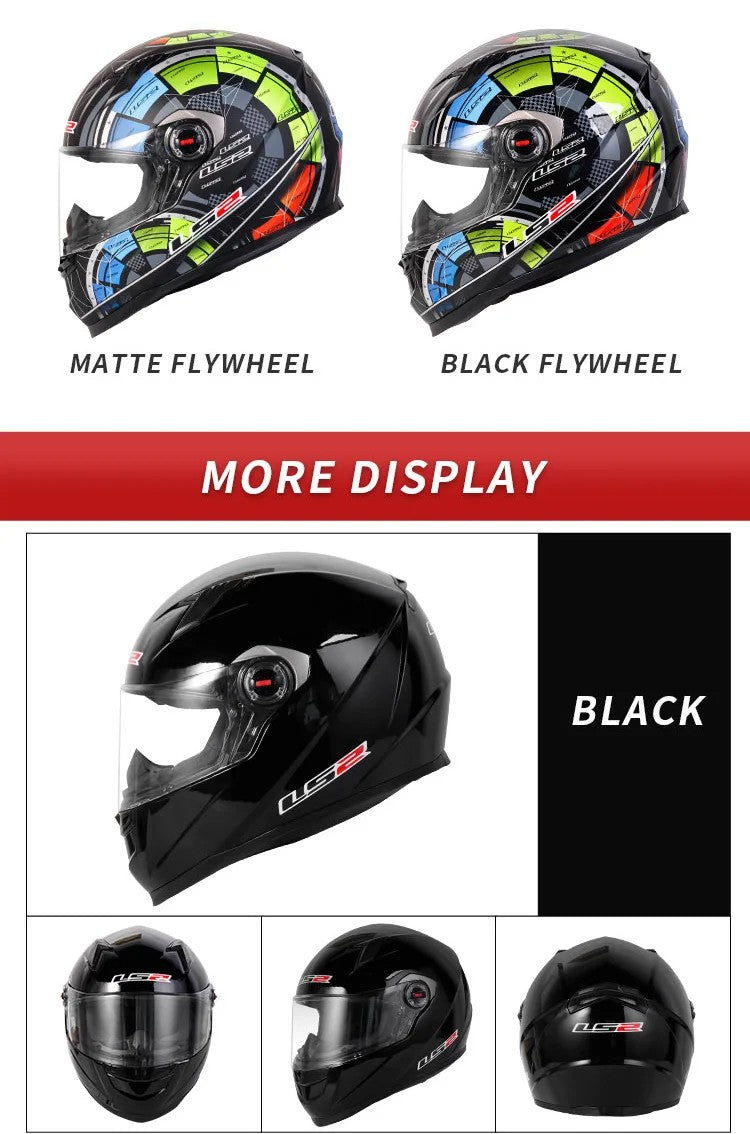 Capacete de motocicleta LS2 FF358 Capacete integral LS2 Draze para homens e mulheres Capacete de corrida de moto com casco de ABS Cascos Para Moto Aprovado pela ECE