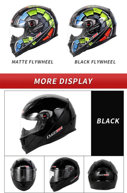 Capacete de motocicleta LS2 FF358 Capacete integral LS2 Draze para homens e mulheres Capacete de corrida de moto com casco de ABS Cascos Para Moto Aprovado pela ECE