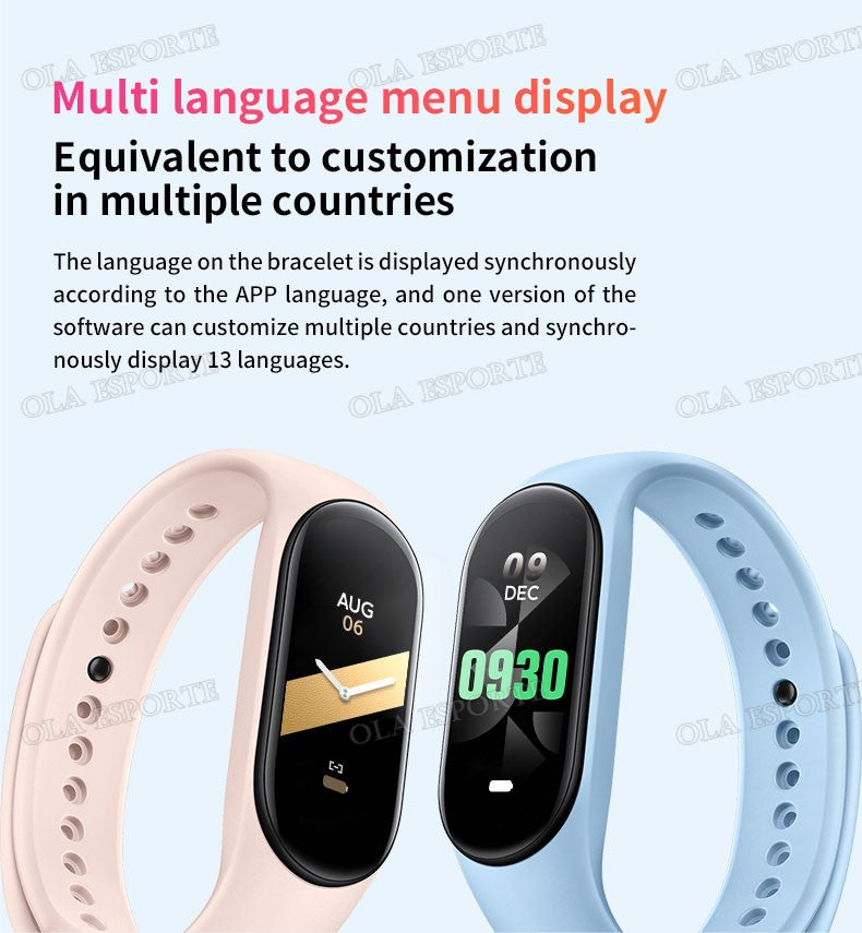 For Sports Smart Watch Music Control Fitness Calorie Track Bracelet Phone Message Remind Steps BT SmartWatch M8 Band