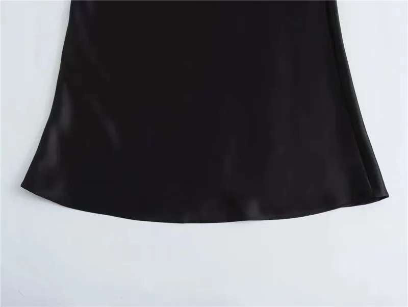 Women 2025 Satin Black Skirt Women High Waist Long Skirts for Women Summer White