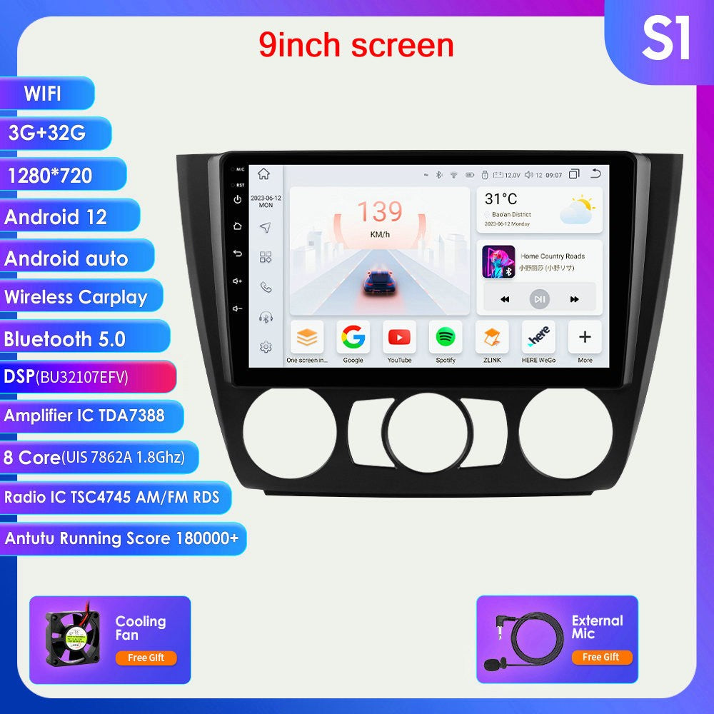 Carplay 4G Android 13 Car Radio for BMW 1 Series E81 E82 E87 E88 AT MT Auto Manual Multimedia Player Nav GPS 2Din Stereo DSP RDS
