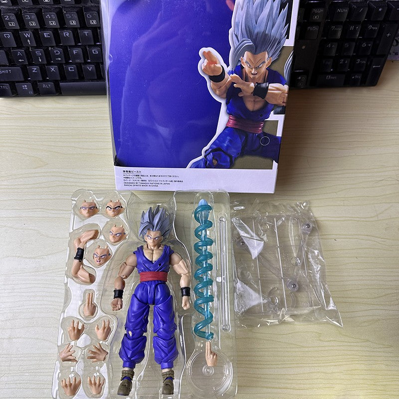 Shf Dragon Ball Son Gohan Besta Action Figure PVC Boneco Colecionável Articulado Anime 17cm Super Saiyajin Gohan Brinquedo Modelo de Presente