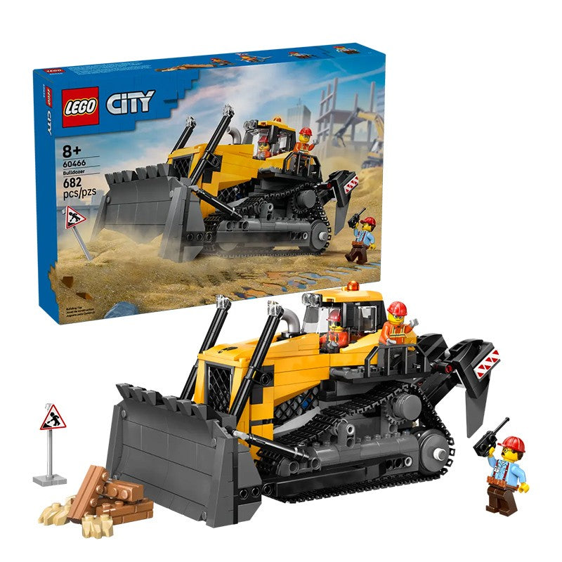 LEGO Blocos de Montar Série Cidade 60466 Trator de Esteira Amarelo Brinquedos para Meninos e Crianças Presentes de Aniversário e Natal