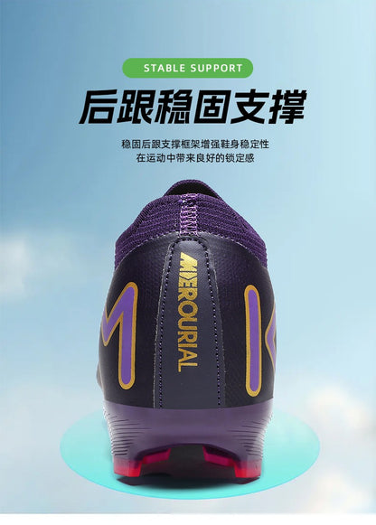 New Men Women Football Field Boots Studded Comfortable Unisex Soccer Shoes Cleats Ultralight Professional Sneakers Comfortable