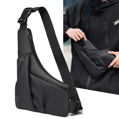 Multifunctional Fashion Trends Men's Bags High Quality Crossbody Shoulder Bag Solid Color New Messenger Bag Portable Chest Bag
