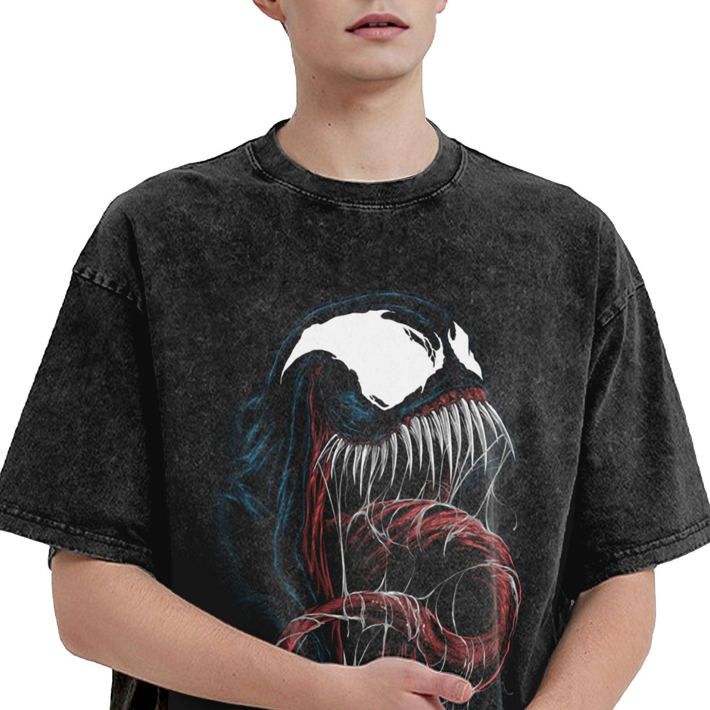 Venom Unhinged T Shirt Hip Hop Washed 100% Cotton Harajuku T-Shirt  Novelty Men Women Tops Streetwear Summer Tee Shirt
