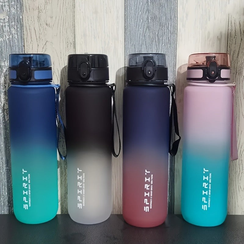 1L Large Capacity Sports Water Bottle Motivational Leak Proof Portable Reusable Plastic Cups Outdoor Travel Gym Jugs