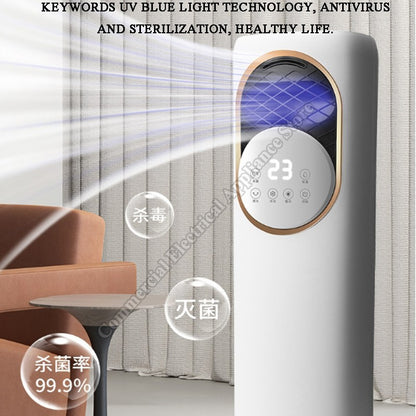 Ventilador de Ar de Duplo Uso Frio e Quente, Refrigeração e Aquecimento Integrados, Mini Ar Condicionado Portátil