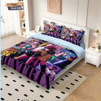 3pcs kpop Devil Girl Group Print coreless Bedding Set Multi Size Bedrooms Dormitory duvet Cover Soft  Machine Washable