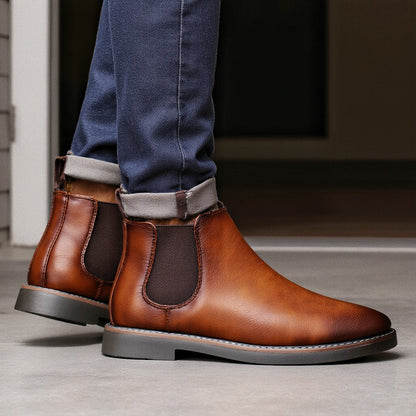 40~46 Botas Masculinas Chelsea Boots Marca Retrô Confortável Moda Masculina