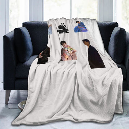 Cha EunWoo Kpop Astro Blankets Soft Warm Flannel Throw Blanket Cover for Bed Living room Picnic Travel Home Sofa