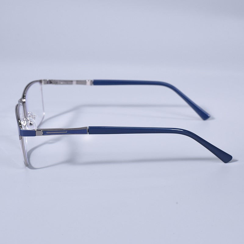 Anti Blue Light Men Reading Glasses Metal Full Frame Business Eyeglasses For Men Square Double Color Reading Eyewear +100+150