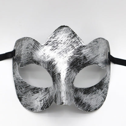 1pc Amazing Mask Antique Gold and Silver Jazz Flat Head Mask Ball Party Gathering Men and Women Cosplay Half Mask Decoration