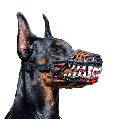 Dog Mask Halloween Mask Dinosaur Dog Mouth Latex Funny Pet Hood Movable Teeth Pet Dress Up
