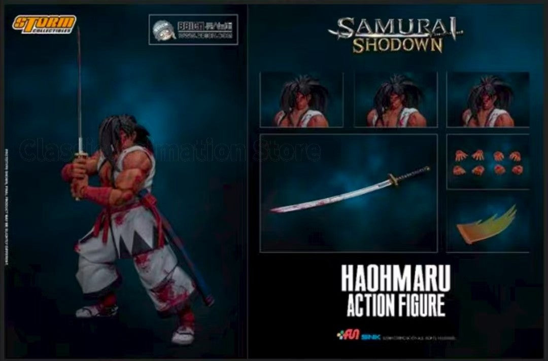 ?Original?Storm Toys SNK Samurai Shodown Haohmaru Original Color&Blood Version 1/12 Action Figure Model Toy