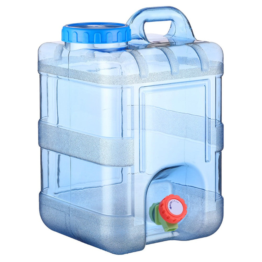 Recipiente de água de 7,5/10/15L com torneira à prova de vazamentos para acampamento, tanque de água de grande capacidade para caminhada de carro