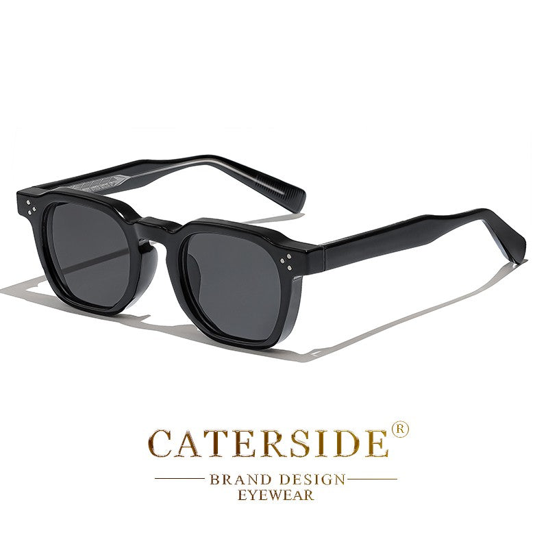 Óculos de Sol Retrô Punk CATERSIDE Masculino Armação Pequena Quadrada Design Personalizado Óculos de Sol Feminino Viagem Festa Negócios Festival Presente