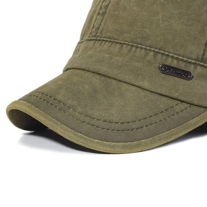 Four Seasons Washed Cotton Flat Caps Men Women Military cap Unique Design Vintage Flat Top Hat