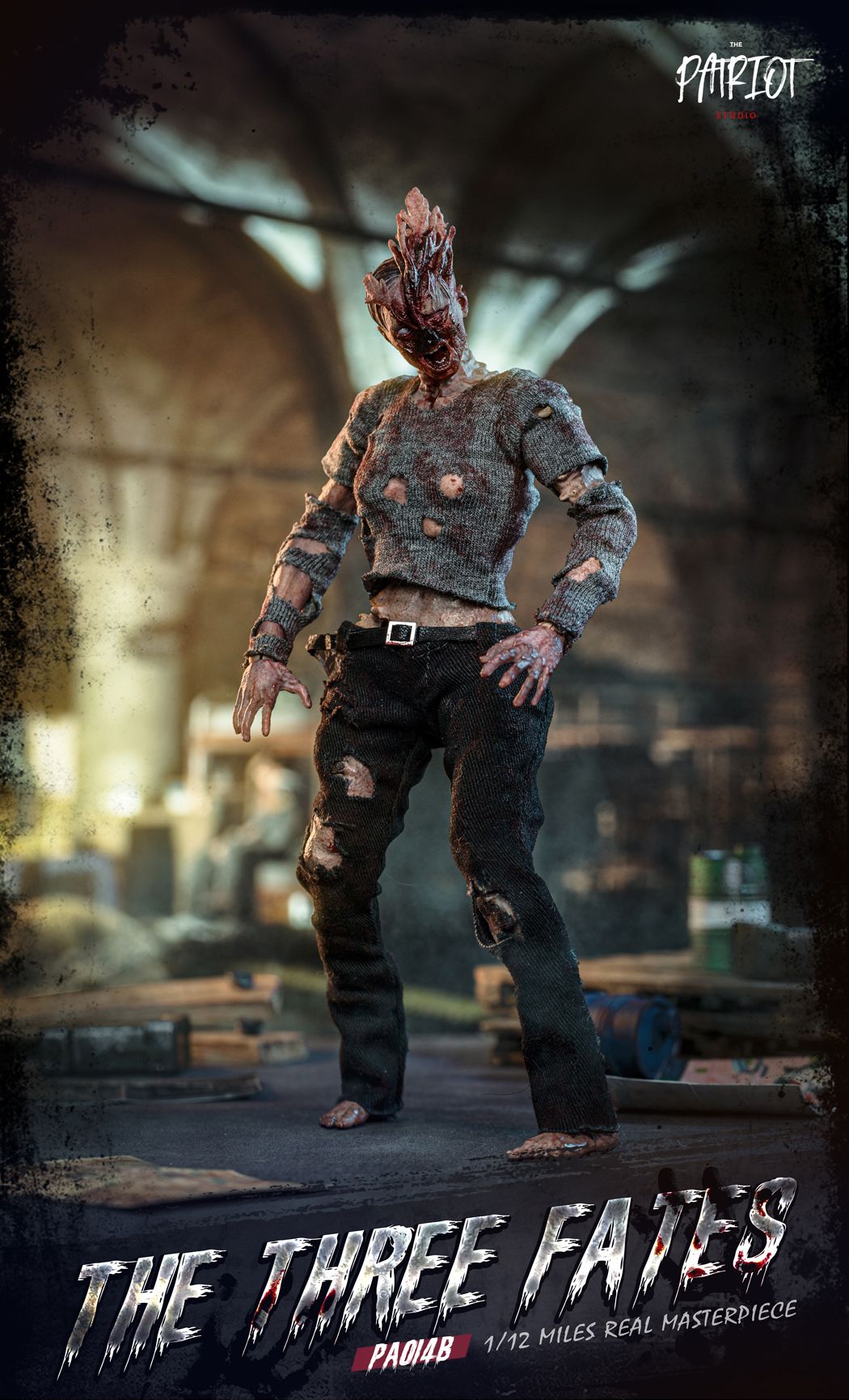 Em Estoque Patriota The Last of Us Clicker Três Destino Zumbi 1/12 Manto de Pano Boneco de Ação Brinquedo de Presente Série Coleção