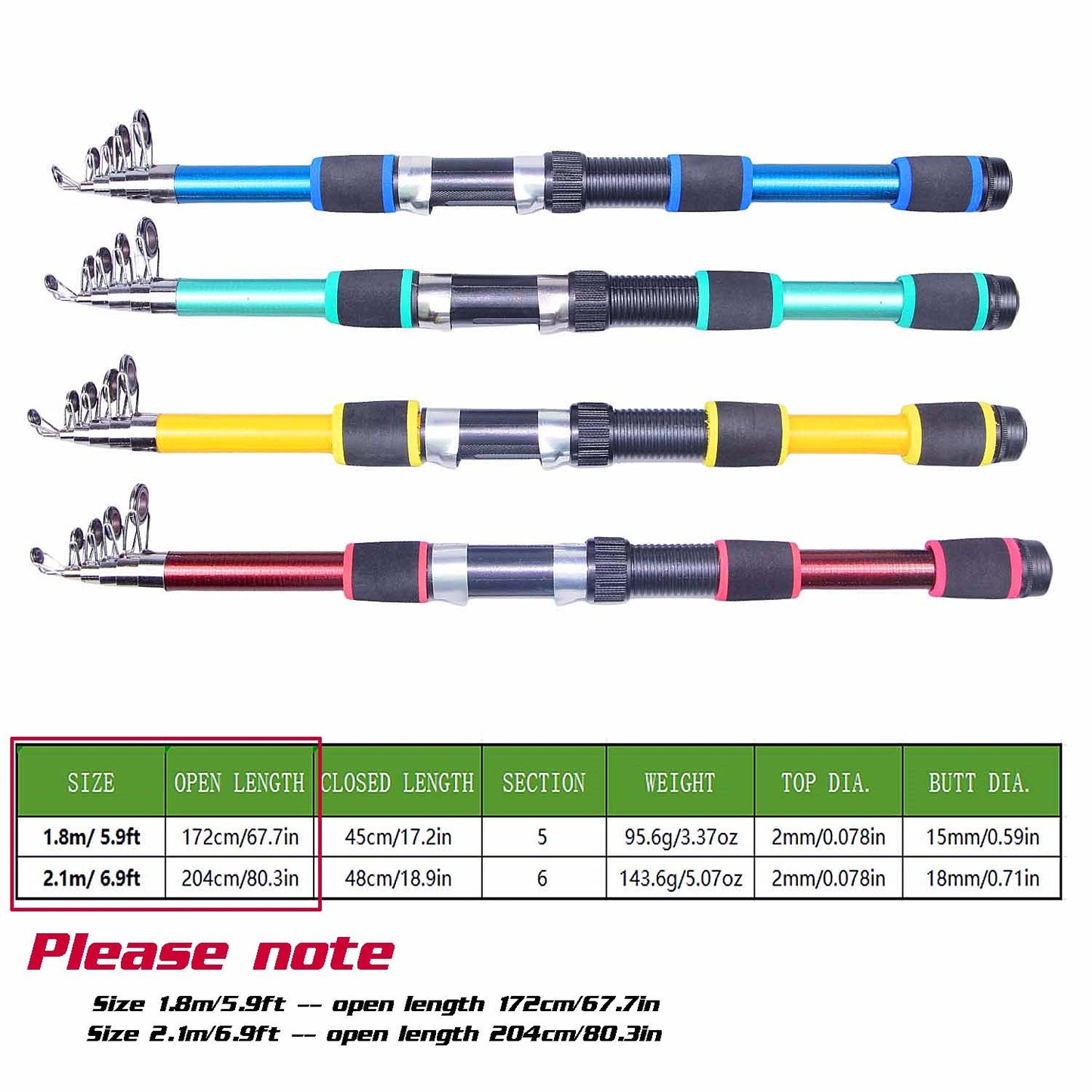Combo Vara e Carretilha de Pesca Santa King - Kit Completo de Pesca com Vara Telescópica e Carretilha, Iscas, Anzóis, Conjunto de Vara para Viagem