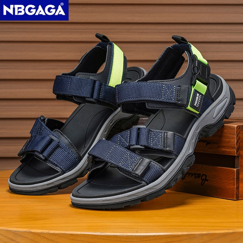 Summer Men's Sandals Trendy Casual Outdoor Sport Shoes for Holidays Beach Breathable Wear-Resistant Hiking & Walking Sandals