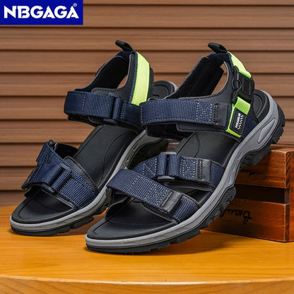 Summer Men's Sandals Trendy Casual Outdoor Sport Shoes for Holidays Beach Breathable Wear-Resistant Hiking & Walking Sandals
