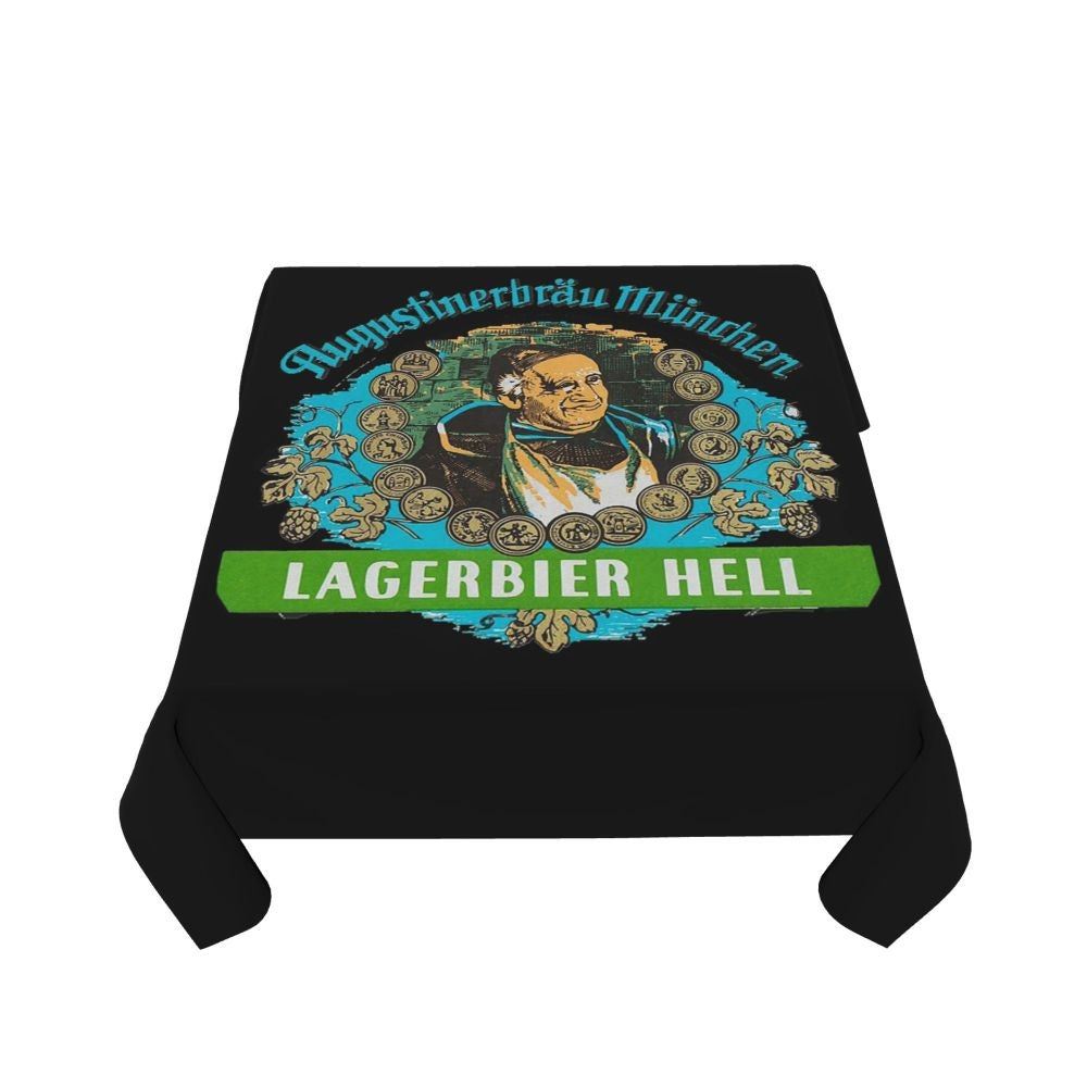 Augustiner Munich Beer...Lagerbier Hell Classic Waterproof Square Tablecloth Oilproof Table Cloth for Kitchen Dining Table Cover