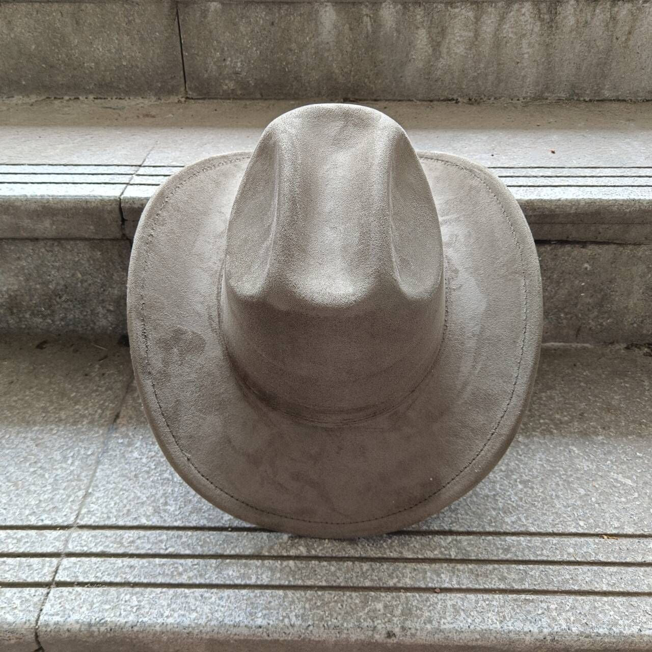 Suede Cowboy Hat Double Concave Top Classic Vintage Mens Womens Western Cowboy Hat ?????????? ?????
