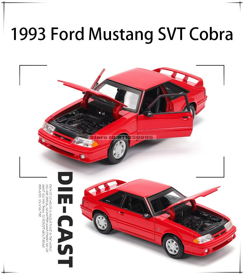 Maisto 1:24 1993 Ford Mustang SVT Cobra modelo de carro de liga fundido modelo de precisão estática de coleção presente de brinquedo de jogar