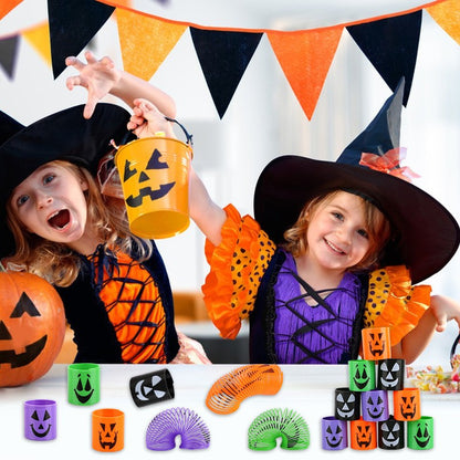 12/36pcs Halloween Coil Springs Toys Kids Halloween Party Favors Trick or Treat Gifts Boy Girl Birthday Goodie Bag Bucket Filler