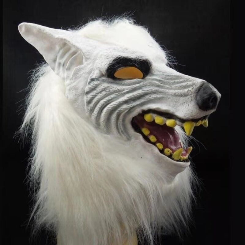 Halloween Creepy Wolf Cosplay Wolf Mask Werewolf Claws Set Gloves Terror Devil Fancy Headdress Performance Props Party Dress Up