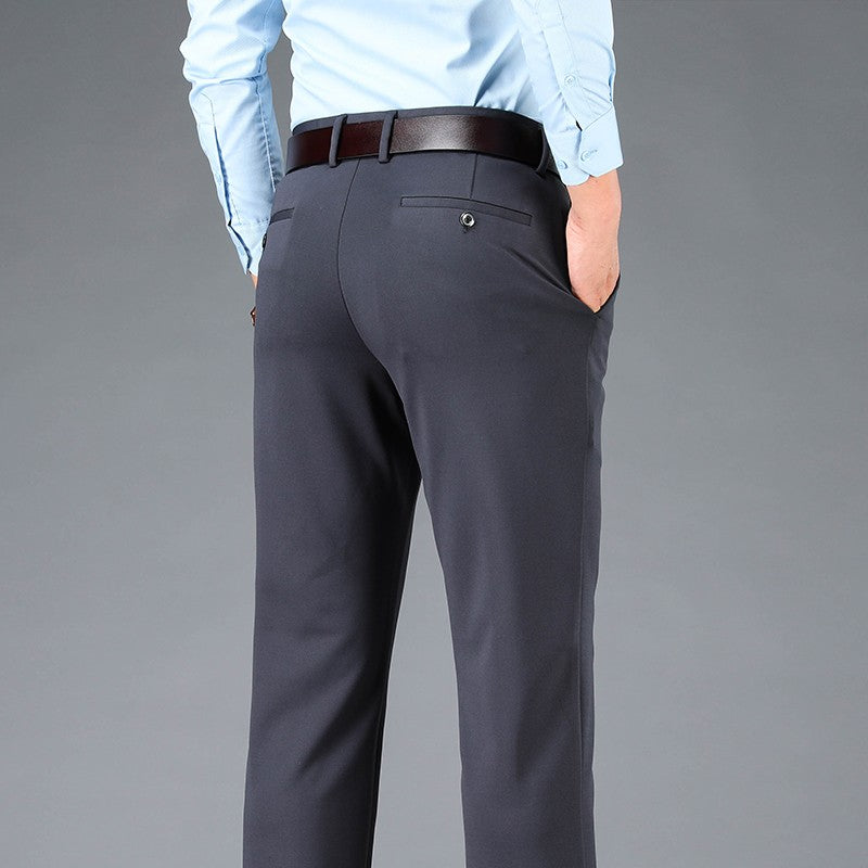 Calça Masculina Social Esporte Fina Primavera Outono Calças Pretas Azul Marinho Calça Social Masculina Calça Reta Esportiva Elegante Tamanho Grande