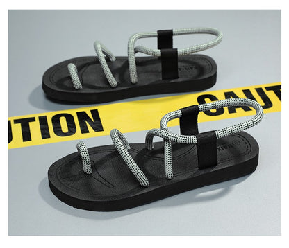 Summer Casual Durable Slippers,Men's Summer Slip-on Anti-slip Outdoor Casual Sandals,Flip-flops for The Beach with Open Toes