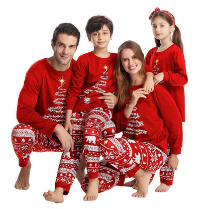New Family Christmas Pajamas Mom Dad Kids Matching Clothing Set Baby Dog Romper Pjs Soft Loose 2 Pieces Suit Homewear Xmas Look