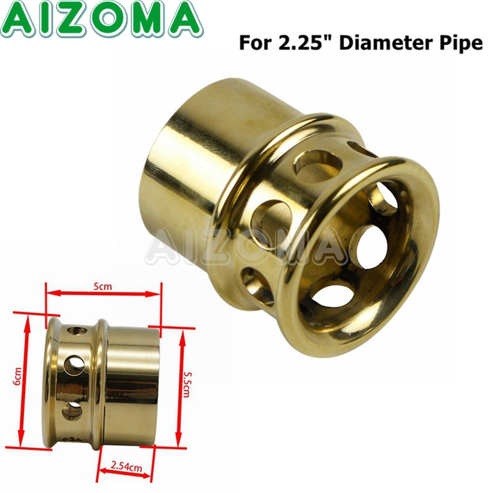 Universal 1-3/4" or 1.75" 2" 2.25" 2.5" Brass Exhaust Tips For Harley Chopper Bobber Sportster 883 1200 Muffler Pipe Plug Tube