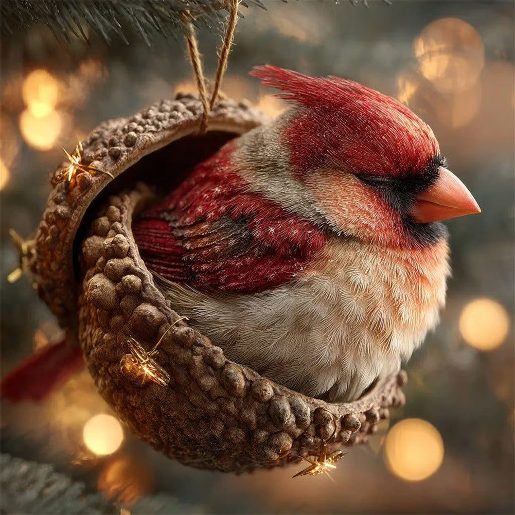 Acrylic Xmas Tree Decorations 2D Animal Ornament Pendant Cute Animal Rustic Seasonal Decor For Tree Window Christmas Present