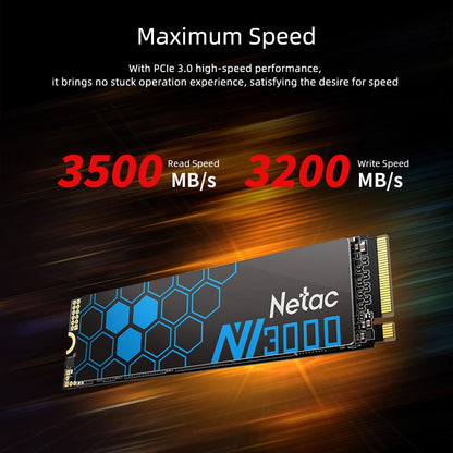 SSD Netac NVME M2 250GB 500GB SSD 1TB 2TB PCIe3.0 NVME M.2 2280 Disco Rígido Interno de Estado Sólido para Notebook Desktop