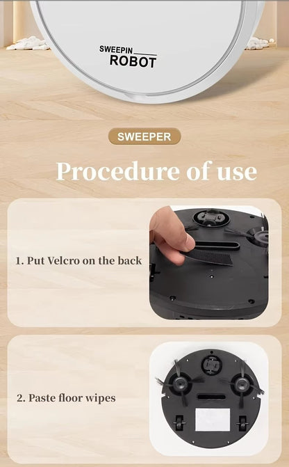 4000Pa Robot Vacuum Cleaner 3-in-1 Sweeping Mopping Robot Strong Suction Quiet Auto Cleaner for Home Dust Pet Hair Floors & Rugs