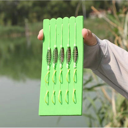 5 pçs/conjunto Anzol Fluorescente Verde Aço de Alto Carbono 8# -13# Anzóis Afiados Fortes com Mola para Pesca em Água Salgada e Doce