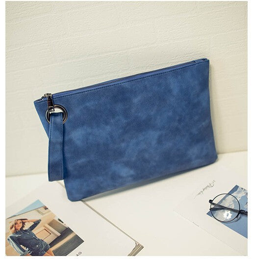 Fashion solid women's clutch bag leather women envelope bag clutch pu leather bag female Clutches sac Immediately shipping