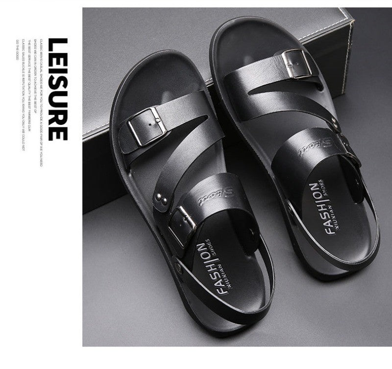 Summer Comfortable Men's Sandals 2025 Fashion Slippers Beach for Male Leather Shoes Open Toe Casual Mens Sandals zapatos hombre