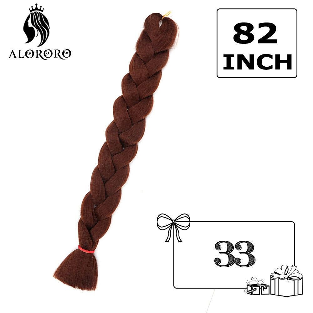 Cabelo Trançado Sintético Jumbo Alororo 82 polegadas Cabelo Falso Africano Fibra de Alta Temperatura Roxo Vermelho Extensões de Cabelo para Mulheres