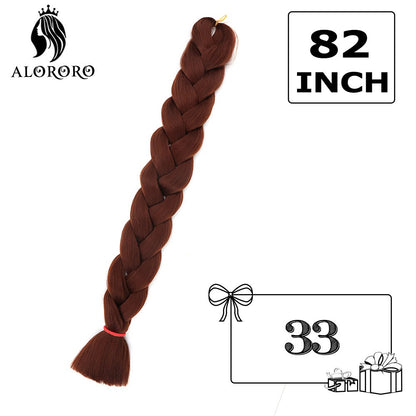 Cabelo Trançado Sintético Jumbo Alororo 82 polegadas Cabelo Falso Africano Fibra de Alta Temperatura Roxo Vermelho Extensões de Cabelo para Mulheres