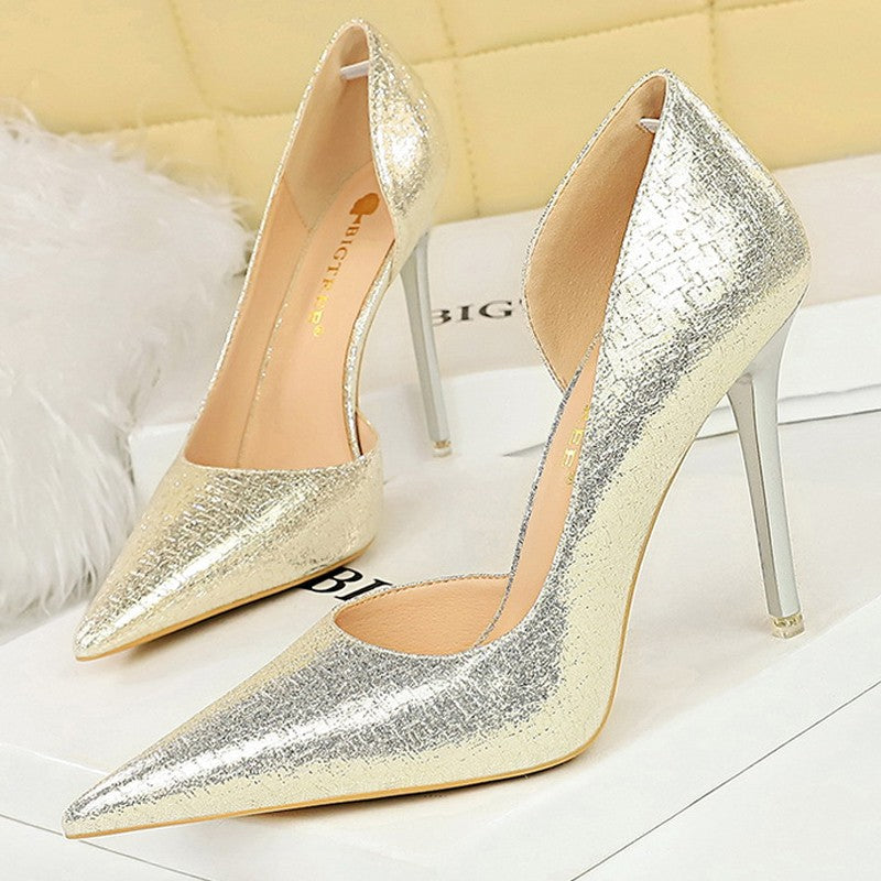 BIGTREE Shoes Sequin Cloth Women Pumps Fashion Wedding Shoes Luxury High Heels Women Shoes Stilettos Heels Sexy Party Shoes 2025