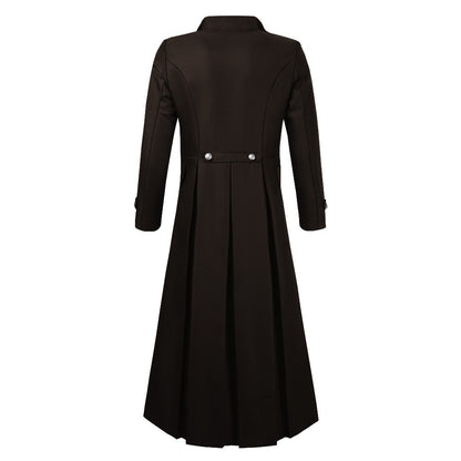 Medieval Steampunk Retro Gothic Coat Trench Coat Victorian Uniform Mid-length Men's Top