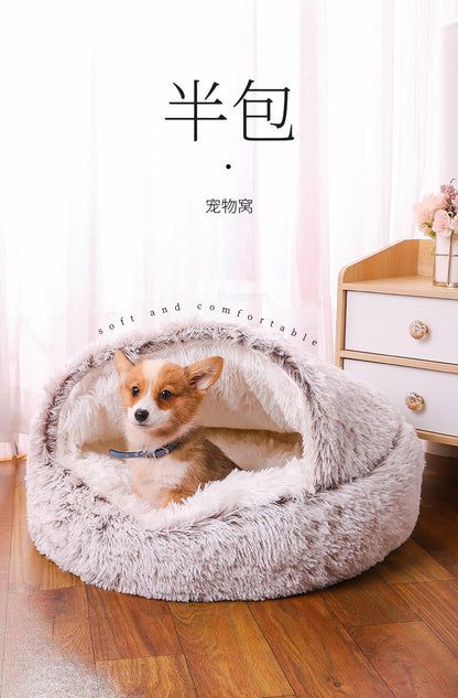 Cama Redonda para Cães, Quente de Inverno, Cama de Gato de Pelúcia, Cesto para Cães Lavável, Cama de Estimação para Cães de Pequeno, Médio e Grande Porte, Sofá para Gatos