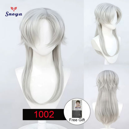 Snoya Versatile Long Synthetic Wolf Tail Cosplay Wig Suitable for Cosplay Parties Halloween Gaming And Anime Red Purple Yellow
